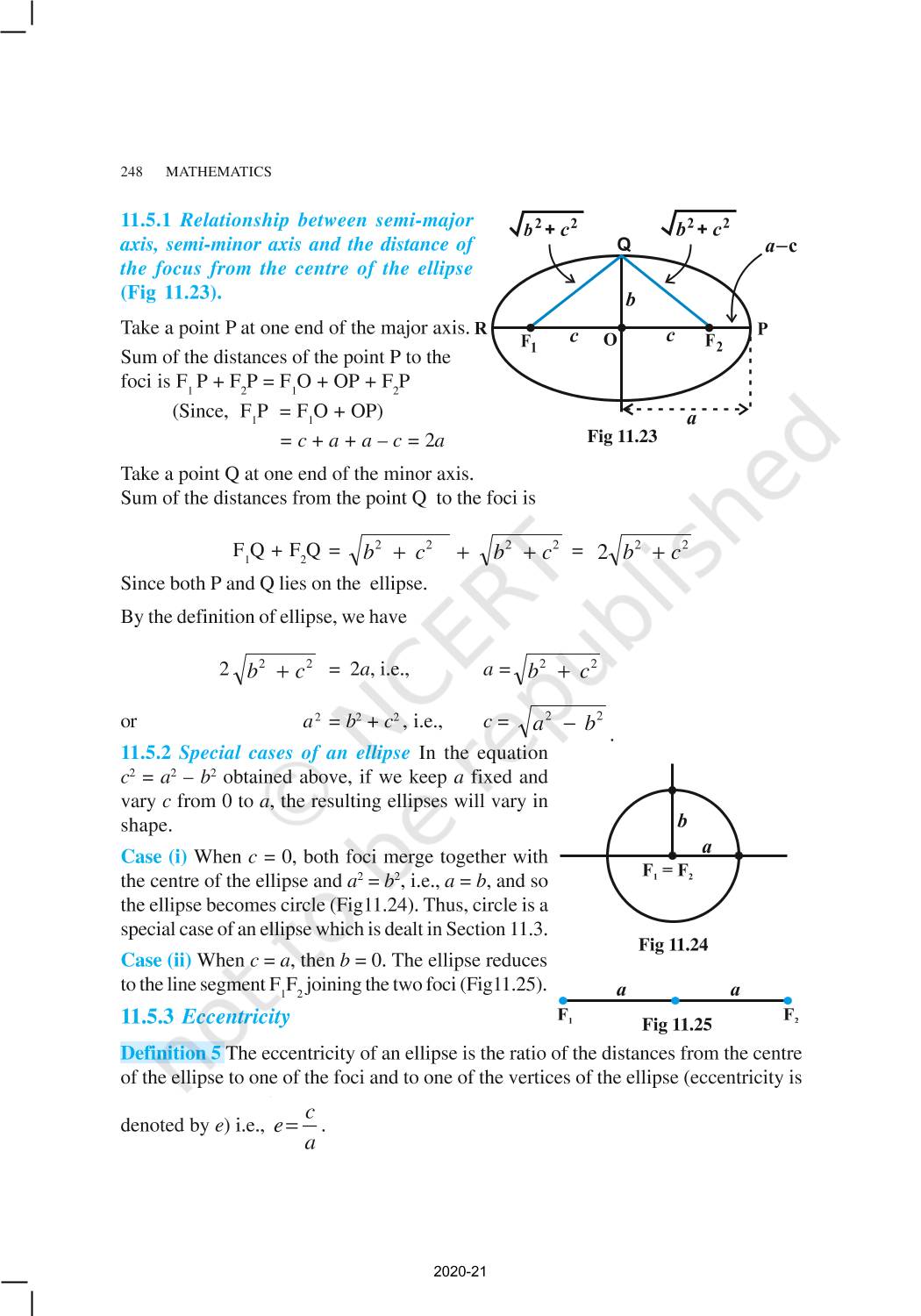 Conic Sections Ncert Book Of Class 11 Mathematics